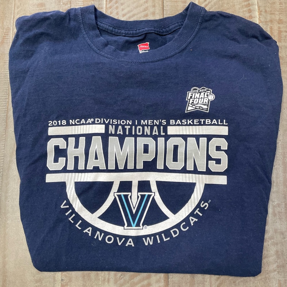 Villanova Basketball 2018 Champions NCAA Tournament Shirt Navy
